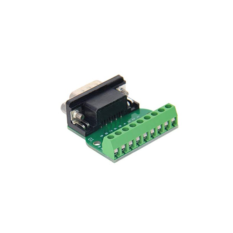 Heyiarbeit DB9 Breakout Board Connector 9 Pin 2 Row RS232/485