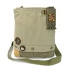 Chala Canvas Cross-body Purse Roomy Messenger (Bag Only) (Sand)