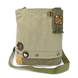 Chala Canvas Cross-body Purse Roomy Messenger (Bag Only) (Sand)