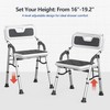 Foldable Shower Chair for Inside Shower with Arms and Back,