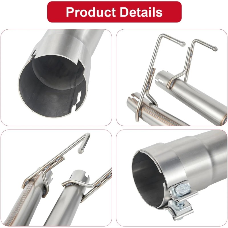 409 Stainless Steel Diesel Exhaust Muffler Kit 3" Inlet 2.25"