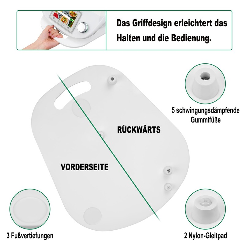 Ticanros Premium Quick Moving Board for Thermomix TM6 TM5 Acrylic
