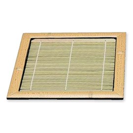 J-kitchens Soba Bowl, Zaru Soba, Square Bamboo Plate, 6.5 Inches, Medium, Sesame Bamboo, Break-Resistant, Resin, 7.9 x 7.9 x 1.0 inches (20 x 20 x 2.5 cm), Made in Japan