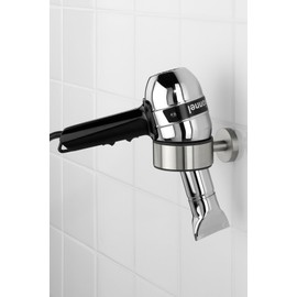 Tiger Boston Hairdryer Holder, Stainless Steel Brushed, 8.7 x 5 x 12.4 cm