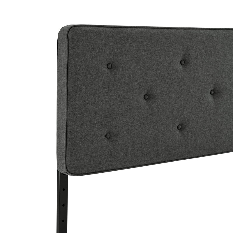 Classic Brands Maxwell Tufted Upholstered Headboard, Dark Grey, Full