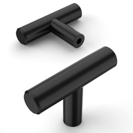 Amerdeco Pack of 12 Furniture Knobs, Stainless Steel Cabinet Knobs, Black Drawer Knobs, Bar Knobs, Knob for Cupboard, Door Knob, Dresser Knobs, Cabinet Knobs