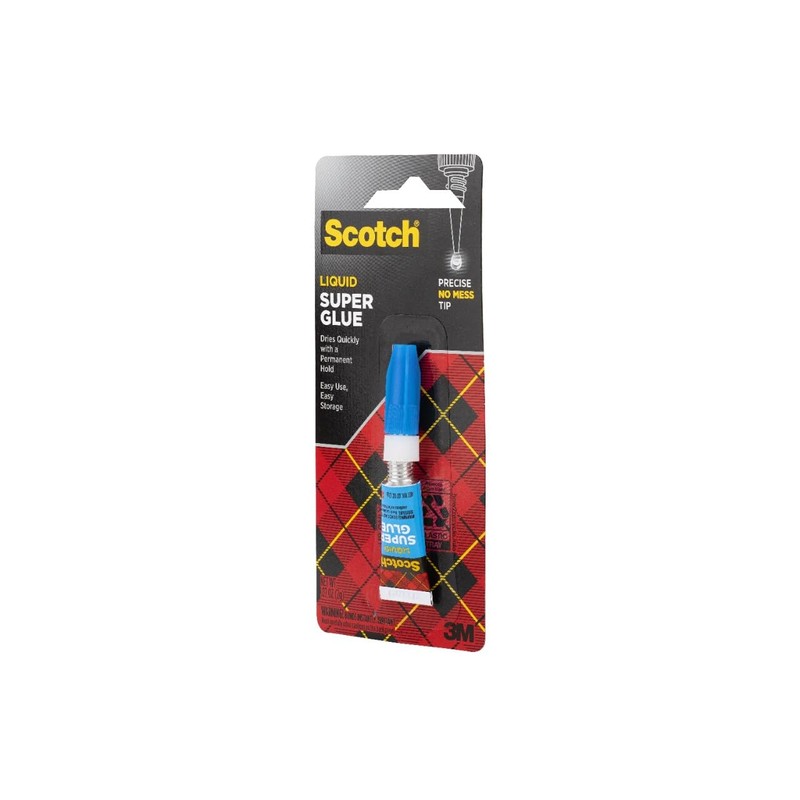 Scotch Super Glue Liquid, .07 oz, 1-Pack, Fast Drying Liquid