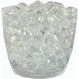 60g ~ 500g Large 15-16mm Crystal Soil Water Beads Jelly Ball Vase Filler Home Wedding Decoration (Clear, 60g)