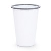 Crow Canyon Home Enamelware Tumbler, 14 ounce, Vintage White/Grey (Single)