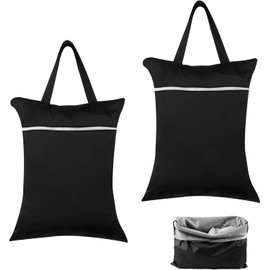 2 piezas Wetbag,Impermeable Nasstasche, Lavable Ropa Sucia Bolsa Con Mango, Bolsa de Lavandería Wet Bags,Reutilizable Wetbag Para Gimnasio Ropa Mojada Piscina Colegio Dorm