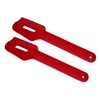Tupperware Set of 2 Paddle Scraper Spatulas 8.75 Inches Red