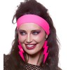 WIcked Cosutmes Adult 80's Neon Pink Lightning Clip On Earings