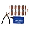 25 Each C1/8 Cleco Fasteners (Made in USA) with Cleco Pliers & Pouch