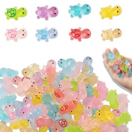 Xgvzs 100PCS Mini Turtles Luminous Resin Animals Tiny Turtle for Fairy Garden Fish Tank Landscape Accessories Crafts Decor