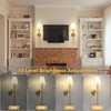 DORESshop Gold Battery Operated Wall Sconce, 24.6in, Set of Two