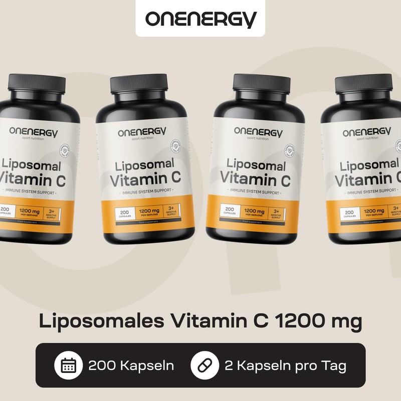 OnEnergy Liposomal Vitamin C 1200 mg – 200 Capsules –