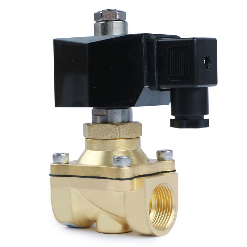 U.S. Solid 3/4" Brass Solenoid Valve -110V 120V AC, Normally