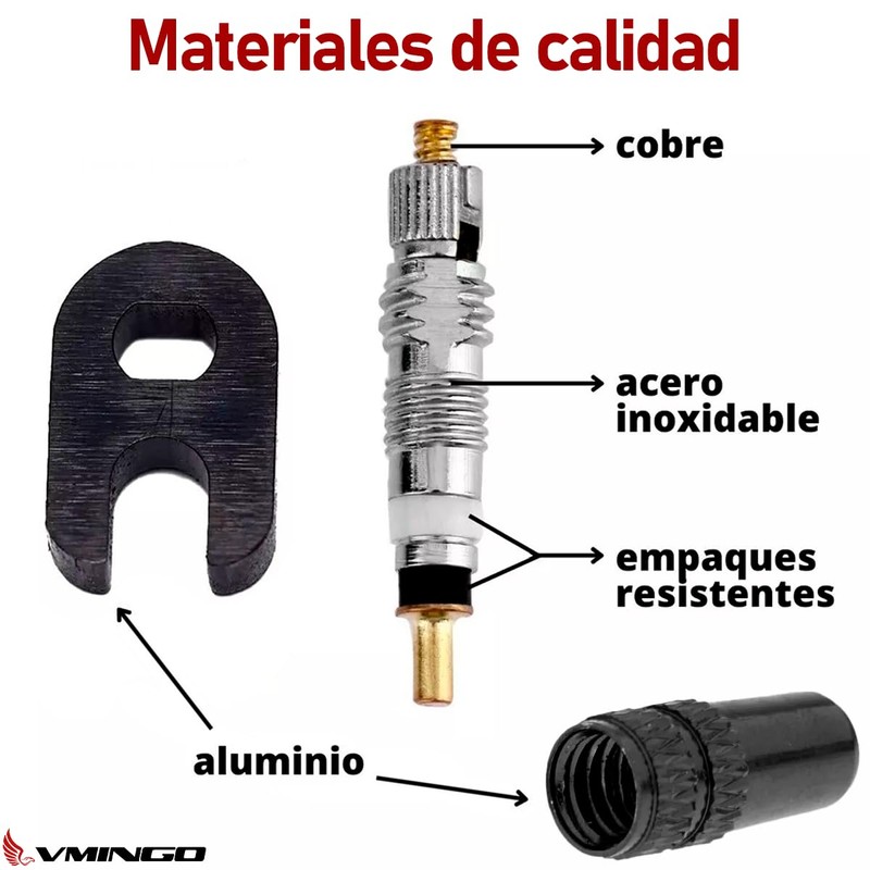 VMINGO Nucleo Valvula Bicicletas Llanta Tubeless Repuesto Valvula Presta Francesa