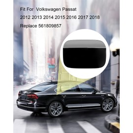 Fuel Gas Tank Cap Cover Fit for VW Volkswagen Passat 2012 2013 2014 2015 2016 2017 2018, Fuel Filler Door Lid Replace 561809857, Black