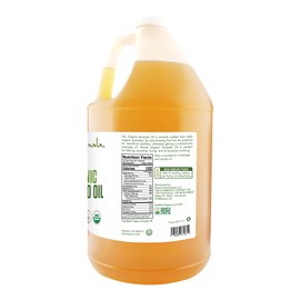 Kevala Organic Avocado Oil - 128 fl oz - 3.7 L - 1 Gallon - Avocado Oil for Cooking - Organic Cold Pressed – High Smoke Point – For Skin and Hair