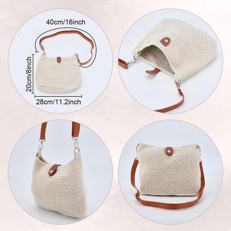 ACRNIGHEET Crochet Bag Kit for Beginners Crochet Purse for Women