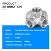 ERGAOBOY 1 Piece 1" BSP 5 Way Stainless Steel Cross