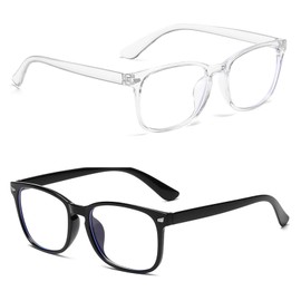 ZSRVAJ 2 Pcs Blue Light Glasses, Blue Light Glasses Womens, Anti Glare Glasses, Blue Light Glasses Men Anti Glare Clear Computer Glasses to Prevent Eye Strain Super Light Weight Fashion