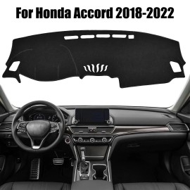 For Honda Accord 2018-2022 Car Black Dashboard Dash Mat DashMat Sun Cover Pad