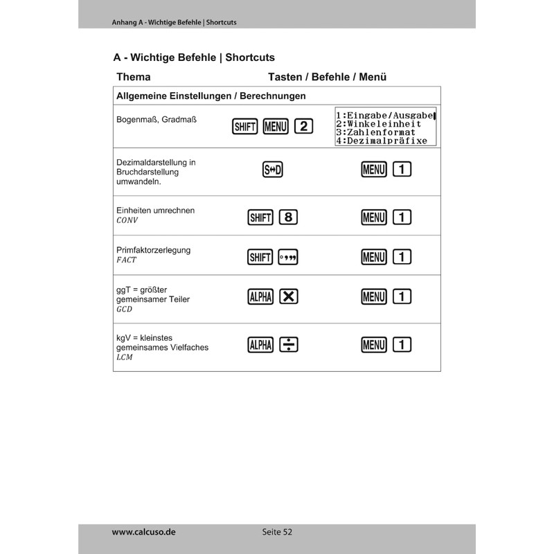 CALCUSO Casio FX-85DE X ClassWiz Calculator Book
