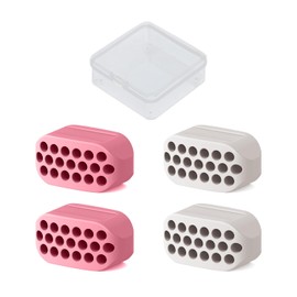 PFLYPF 4 Pieces Jaw Muscle Trainer Chew Toys for Face Neck Double Chin Jaw Shaper Face Trainer for Men Women (Pink White)