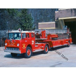Pirsch Atlanta Tiller Aerial Ladder Fire Truck 21 Photograph Print 8.5x11"