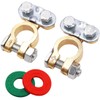 Tnisesm 1Pair Battery Terminal Set with Anti-Corrosion Washers, Positive Negative