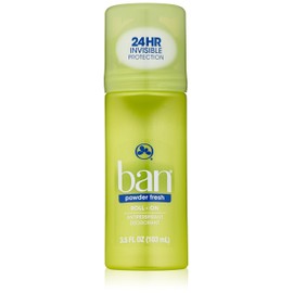 Ban Roll-On Antiperspirant Deodorant, Powder Fresh, 3.5-Ounce (Pack of 3)