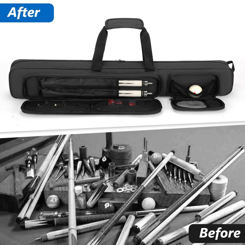 VISEMAN Pool Cue Case, Pool Stick Carrying Case Holds 2