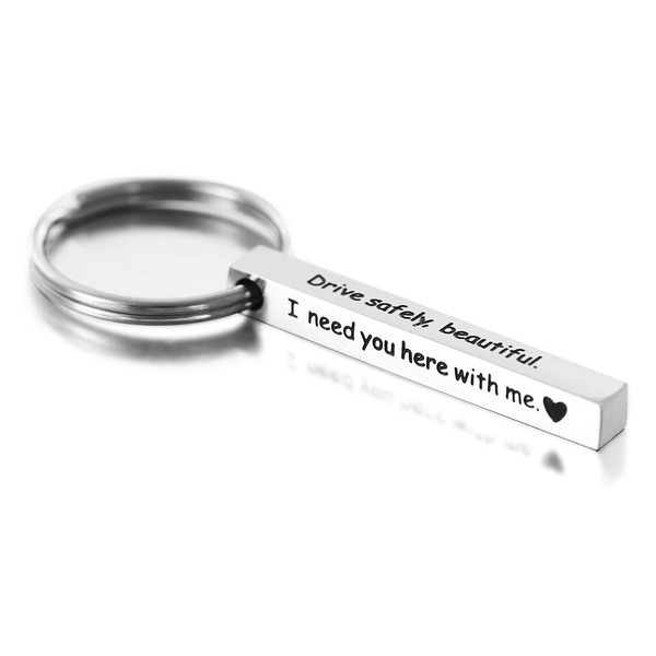 Melix Home Girlfriend Keychains Drive Safe Beautiful I Need You