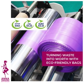 Scented Bin Bags with Handles, 35 L, Citrus, Value Pack of 112 - 56 x 49 cm, 13 µm, 100% Recycled, EuCertPlast - Handle Closure, Perfect for Office & Everyday Use, Durable