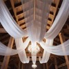 WENSINL White Ceiling Drapes for Weddings Arch Draping Fabric White