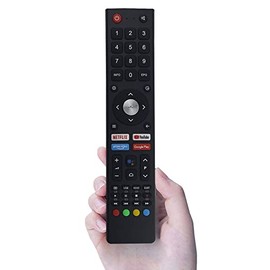 MATCOM New Smart TV Remote Control for CHIQ Smart TV U55H7A U58H7A U43H7A Controller with Aiwa Led Remote (GCBLTV02ADBBT), black