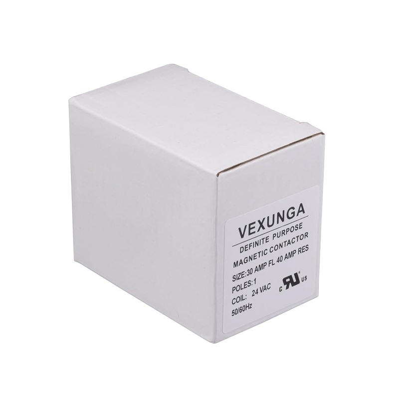 VEXUNGA 1 Pole 30 Amp 24 VAC Coil AC Contactor