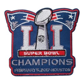 Super Bowl LI Patch 2017 Houston Embroidered New England Patriots 4"x3.5"