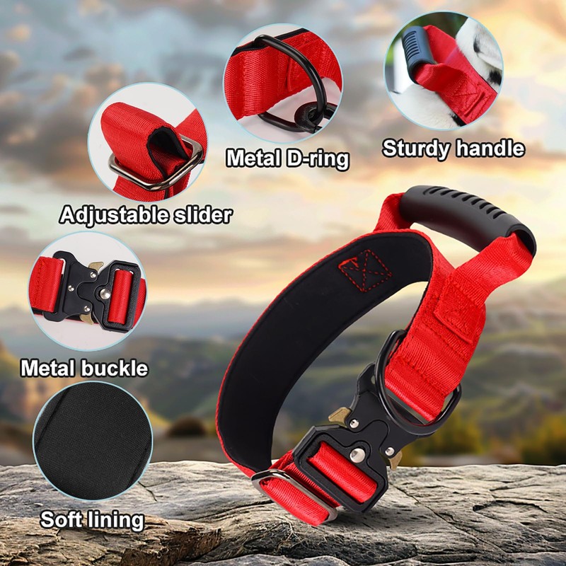JSXD Tactical Dog Collar, 1.5 Inch Wide, Heavy Duty Military