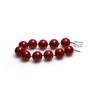 Schmuckwilli Pearl bracelet for women - with red round Mallorca