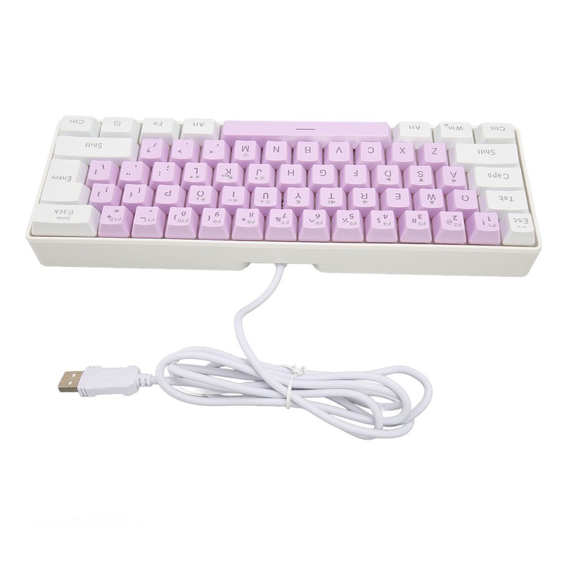 Gaming Keyboard USB 61 Keys RGB Backlit Ergonomic Contrast Color