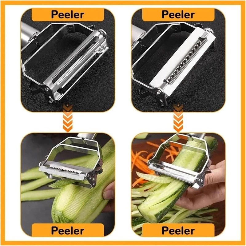 Pelador 4 en 1 de Cocina GENTERUN – Acero Inoxidable,