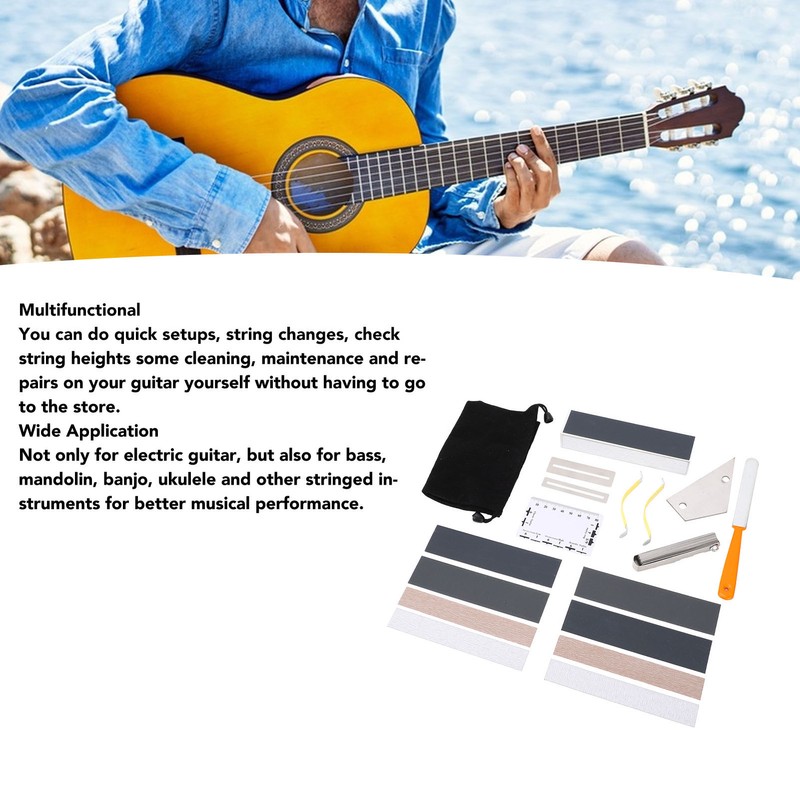 18PCS Set Guitar Luthier Tool Set Multifunctional Guitar Maintenance Kit