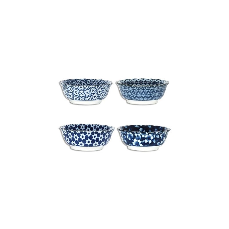 4 Pcs. Japanese 3.5"D Soy Sauce Bowl Dish Set Porcelain