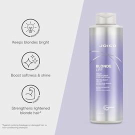 Blonde Life Violet Conditioner | For Cool & Bright Blonde Hair | Neutralize Brassy Tones | Banish Yellow Tones | Boost Shine | Sulfate Free | With Monoi & Tamanu Oil