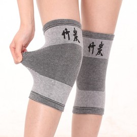 Bamboo Charcoal All-Season Knee Brace - Thin, Breathable, for Warmth in Air-Conditioned Rooms and Autumn Winter [Black] Short Red Dot Knee Pad 10ea
