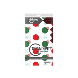 Red and Green Holiday Snow Flake Design 1 Pack Premium Disposable Plastic Tablecloth 54 Inch. x 108 Inch. Rectangle Table Cover By Grandipity