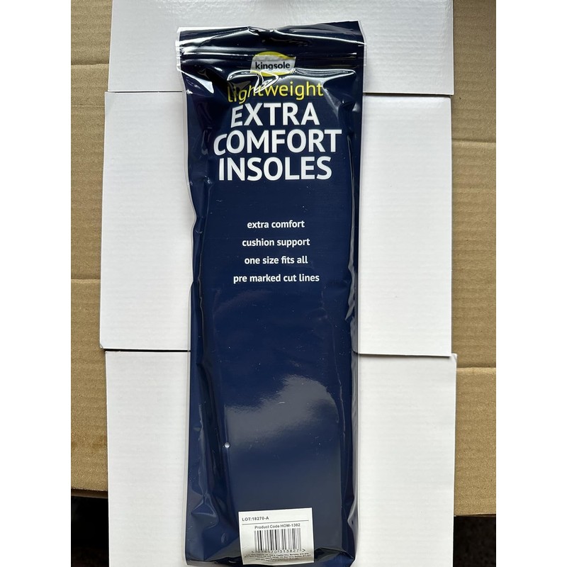 White Extra Comfort Foam Insoles, 2 Pairs - Lightweight, One